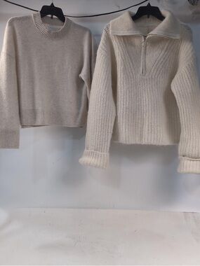 Set of 2 - Cream Sweaters from H&M and Abercrombie and Fitch